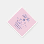 Bikinis & martini's Elegante roze marinevrijgezell Servet (Hoek)