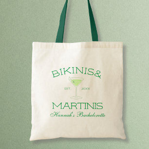 Bikinis & Martinis Green Beach Meisjesuitje Tote Bag