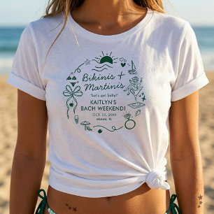 Bikinis & Martinis Strand Bruidsfeest Uitnodiging T-shirt