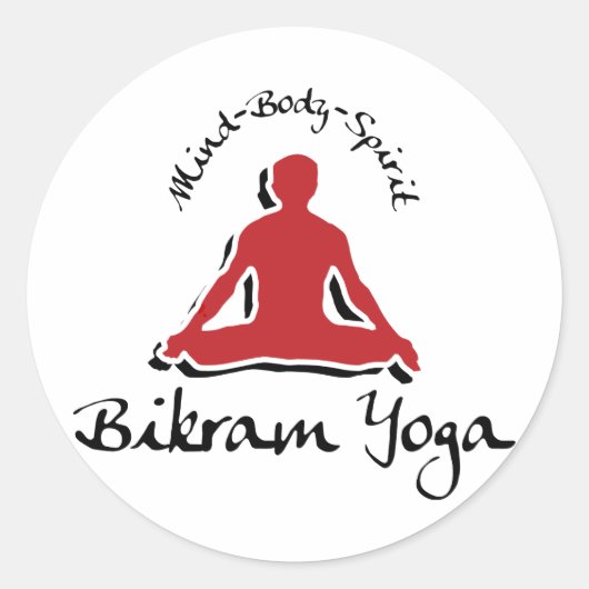 Bikram Yoga Ronde Sticker (Voorkant)