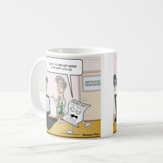 Bilan comptable douteux Punny Coffee Mug (Devant gauche)