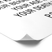 Bilan de la vie Drôle Poster de comptabilité (Coin)