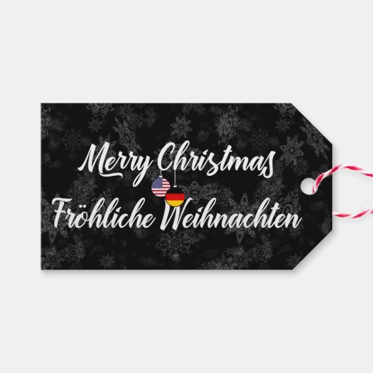 Bilateraal Duits-Amerikaanse cadeauLabels voor fee (Voorkant (Horizontaal))