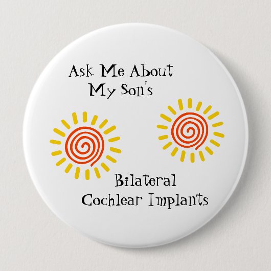 Bilaterale Son Pin Ronde Button 4,0 Cm (Voorkant)