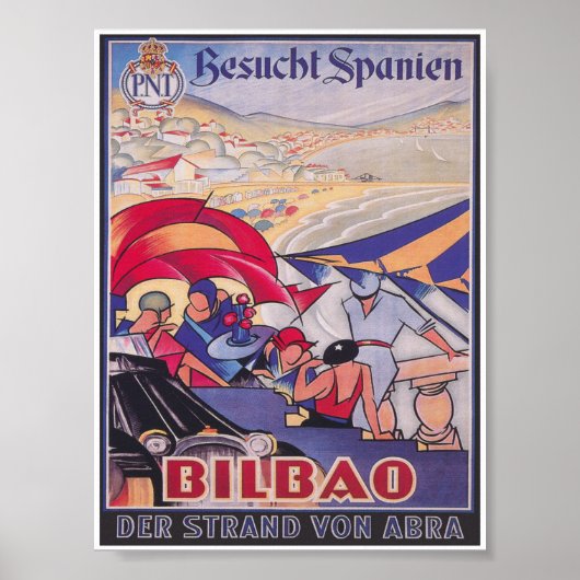 Bilbao Espagne Poster Vintage voyage (Devant)