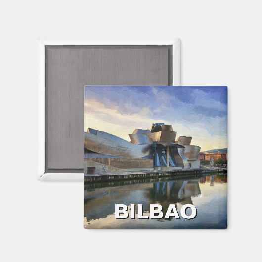 Bilbao Guggenheim Museum Reizen Magneet (Voorkant / Achterkant)