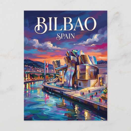 Bilbao Spanje Briefkaart (Voorkant)