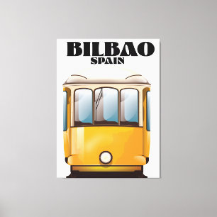 Bilbao Spanje reisposter Canvas Afdruk