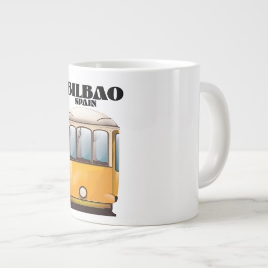 Bilbao Spanje reisposter Extra Grote Beker (Voorkant rechts)