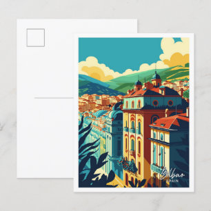 Bilbao Spanje Reizen Illustratie Briefkaart