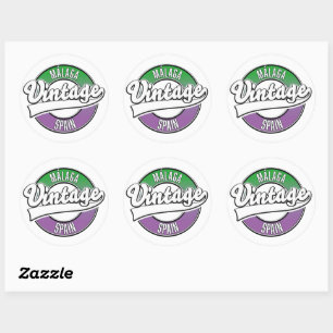 Bilbao spanje vintage stijl logo ronde sticker