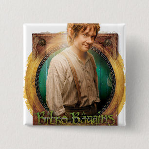 BILBO BAGGINS™ Character met naam Vierkante Button 5,1 Cm