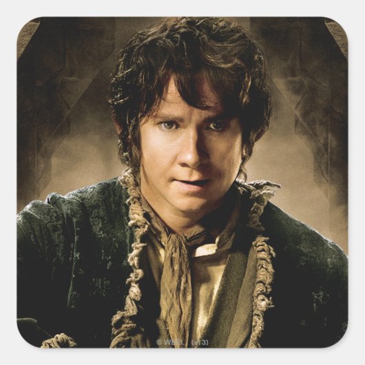 BILBO BAGGINS™ Character Poster 1 Vierkante Sticker (Voorkant)