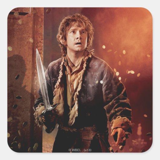 BILBO BAGGINS™ Character Poster 3 Vierkante Sticker (Voorkant)