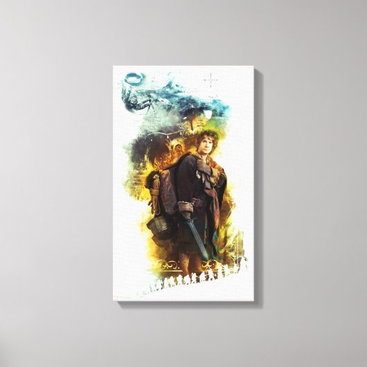 BILBO BAGGINS™ en het bedrijf Dwarves Graphic Canvas Afdruk (Voorkant)