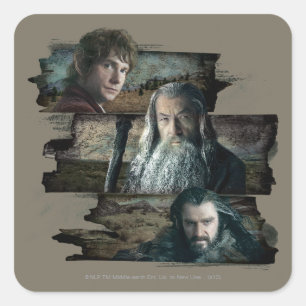 BILBO BAGGINS™, Gandalf, THORIN OAKENSHIELD™ Vierkante Sticker