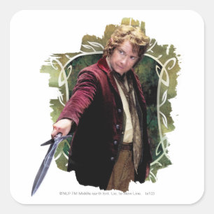 BILBO BAGGINS™ met zwaard Vierkante Sticker