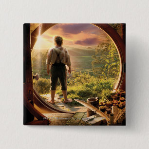 BILBO BAGGINS™ Terug in Shire Collage Vierkante Button 5,1 Cm