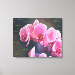 Bild mit Orchidee Canvas Afdruk