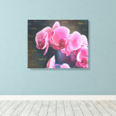 Bild mit Orchidee Canvas Afdruk (Insitu (Houten vloer))