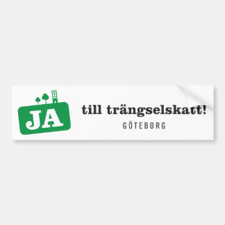 Bildekal - Ja till trängselskatt Bumpersticker