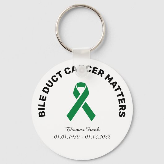 Bile Duct Cancer Awareness Memory Sleutelhanger (Voorkant)