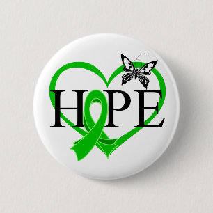Bile Duct Cancer Hope Butterfly Heart Décor Ronde Button 5,7 Cm