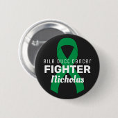 Bile Duct Cancer Ribbon Black Button (Voorkant /achterkant)