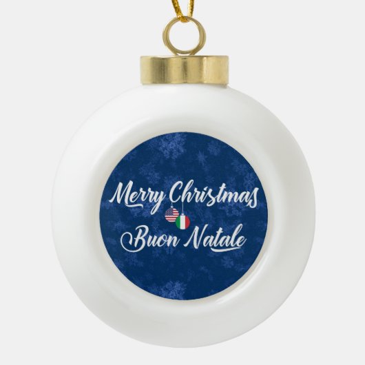 Bilingual American Holiday Ornament (Voorkant)