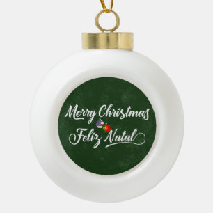 Bilingual American Holiday Ornament