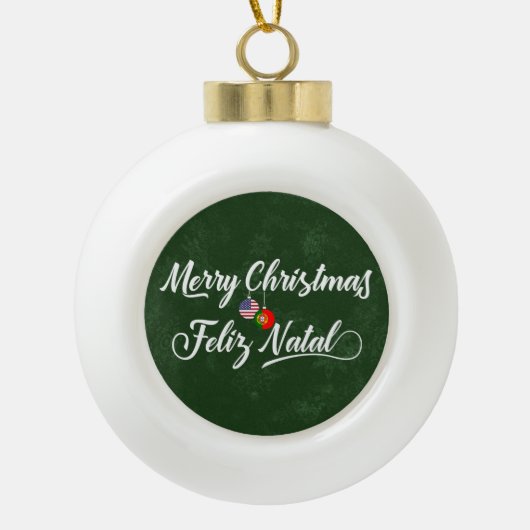 Bilingual American Holiday Ornament (Voorkant)