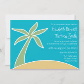 Bilingual Beach Wedding Invitation Kaart (Achterkant)