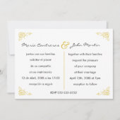 Bilingual English Wedding Invitation Kaart (Voorkant)