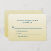 Bilingual Gold Ombre Wedding RSVP (Voorkant / Achterkant)