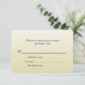 Bilingual Gold Ombre Wedding RSVP (Staand voorkant)