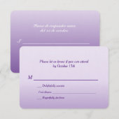 Bilingual Paarse Ombre Wedding RSVP (Voorkant / Achterkant)