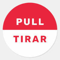 Bilingual Pull English Red White Safety
