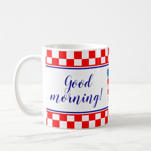 Bilingue Croate Bonjour Dobro Jutro Mug (Gauche)