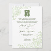 Bilingue vietnamien Ranunculus Faire-part de maria (Devant)