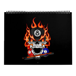 Biljarden Lover  Grote Pool Billiards Skull Cadeau Kalender