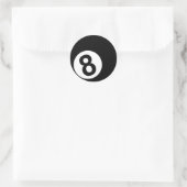 Biljart - 8-Ball Ronde Sticker (Tas)