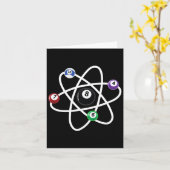Biljart Atom Science Shirt 8-ball Pool Lovers Bi Kaart (Gele Bloem)