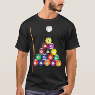 Biljart Bar League 8-ball Pool Team Mannen Vrouwen T-shirt