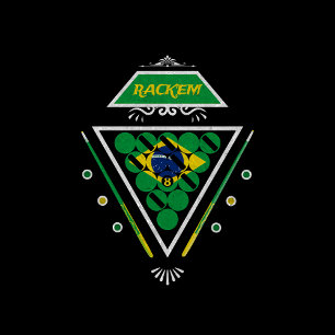 BILJART BRAZILIË VOOROUDERSCHAP ZWEMBAD SNOOKER T- T-SHIRT