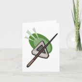 Biljart driehoek en Cue Stick Kaart (Voorkant)