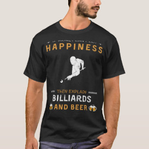 Biljart en bier geluk   Grappige pool speler T T-shirt