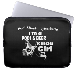 Biljart en bier Quote met Retro Vibe Laptop Sleeve