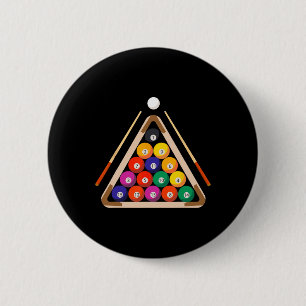 biljart en stick biljart poolspeler ronde button 5,7 cm