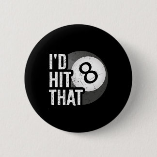 Biljart Funny ID raakte die poolspeler 8 Eight BA Ronde Button 5,7 Cm