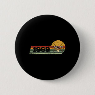 Biljart-gamer Vintage 1969 Verjaardags Poo Ronde Button 5,7 Cm